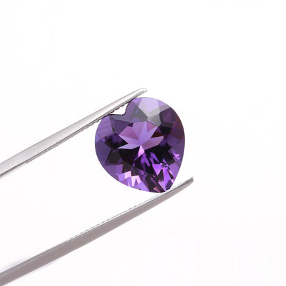 Amethyst - 15.5ct - (13mm x 14mm) x 2 - Heart Shape