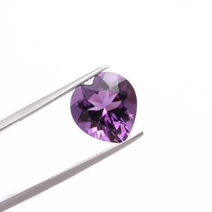 Amethyst - 8.75ct - 13mm x 14mm- Heart Shape