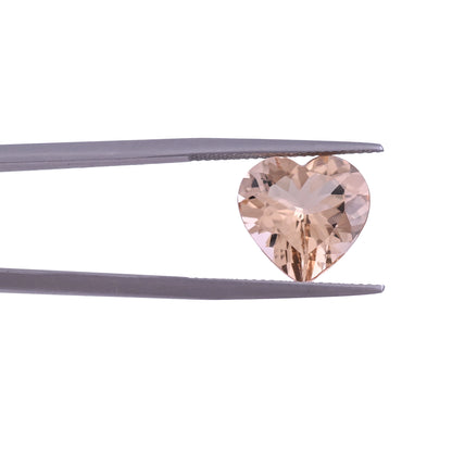 Morganite - 5.36ct - 13mm x 13mm - Heart Shape