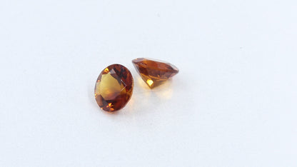 Citrine - 3.8ct - (9mm) x 2 - Round Shape